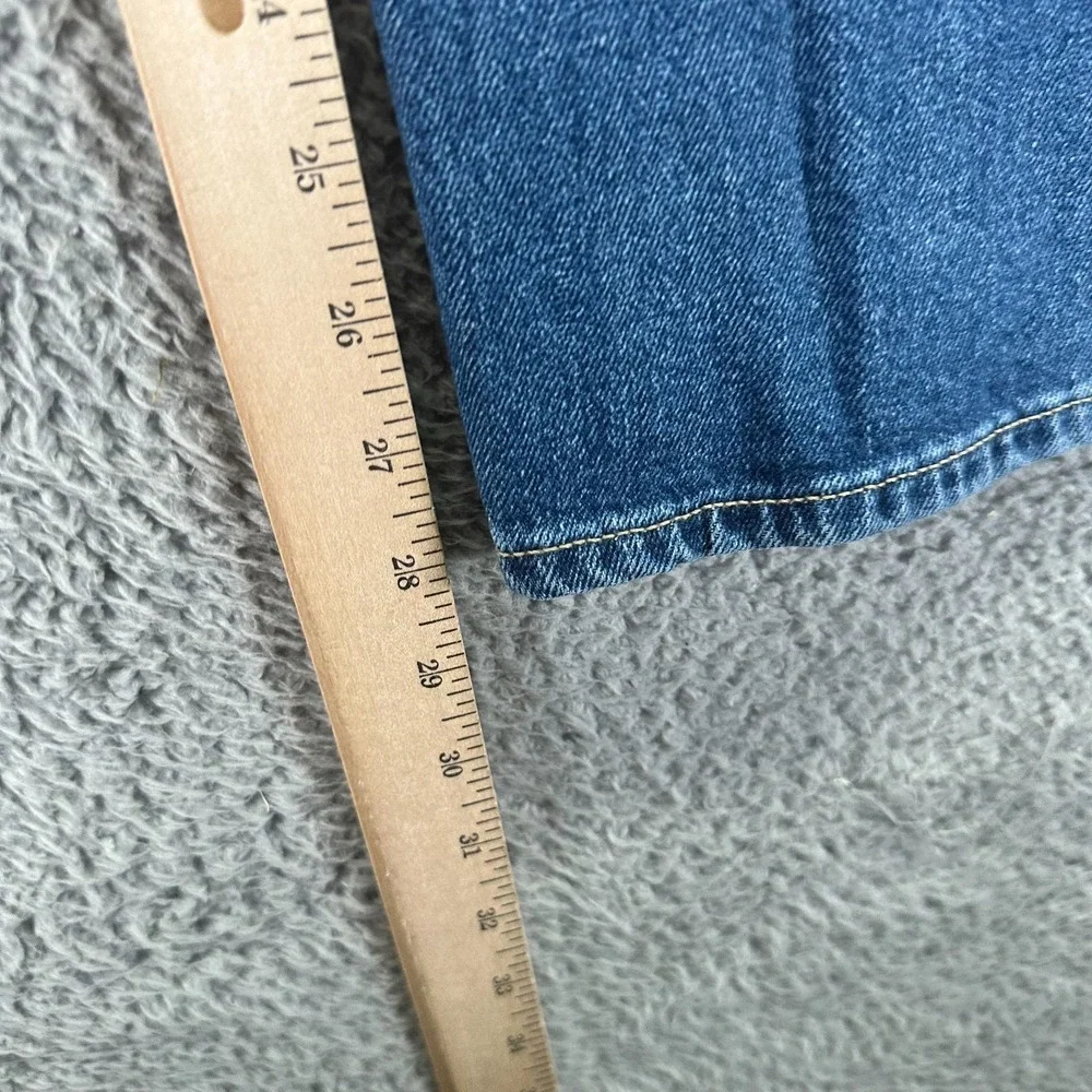 Old Navy Drapey Jeans Women's 0P Blue Cotton Denim Wide-Leg Workwear Stretch